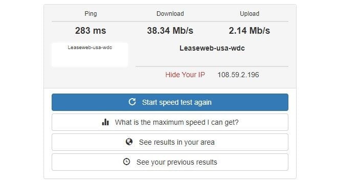 Urban VPN US Speed