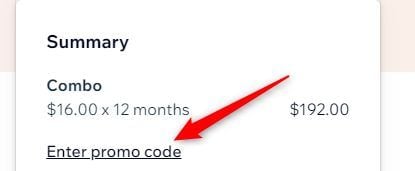 Wix Enter Promo Code