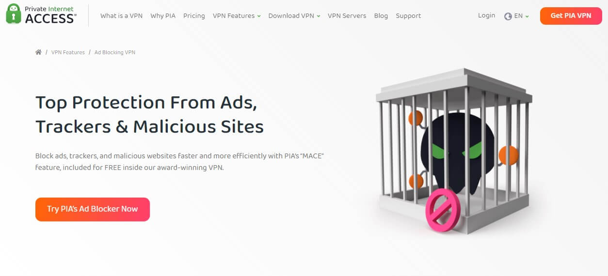 PIA VPN Block Ads