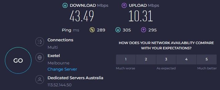 Slickvpn ऑस्ट्रेलिया गति