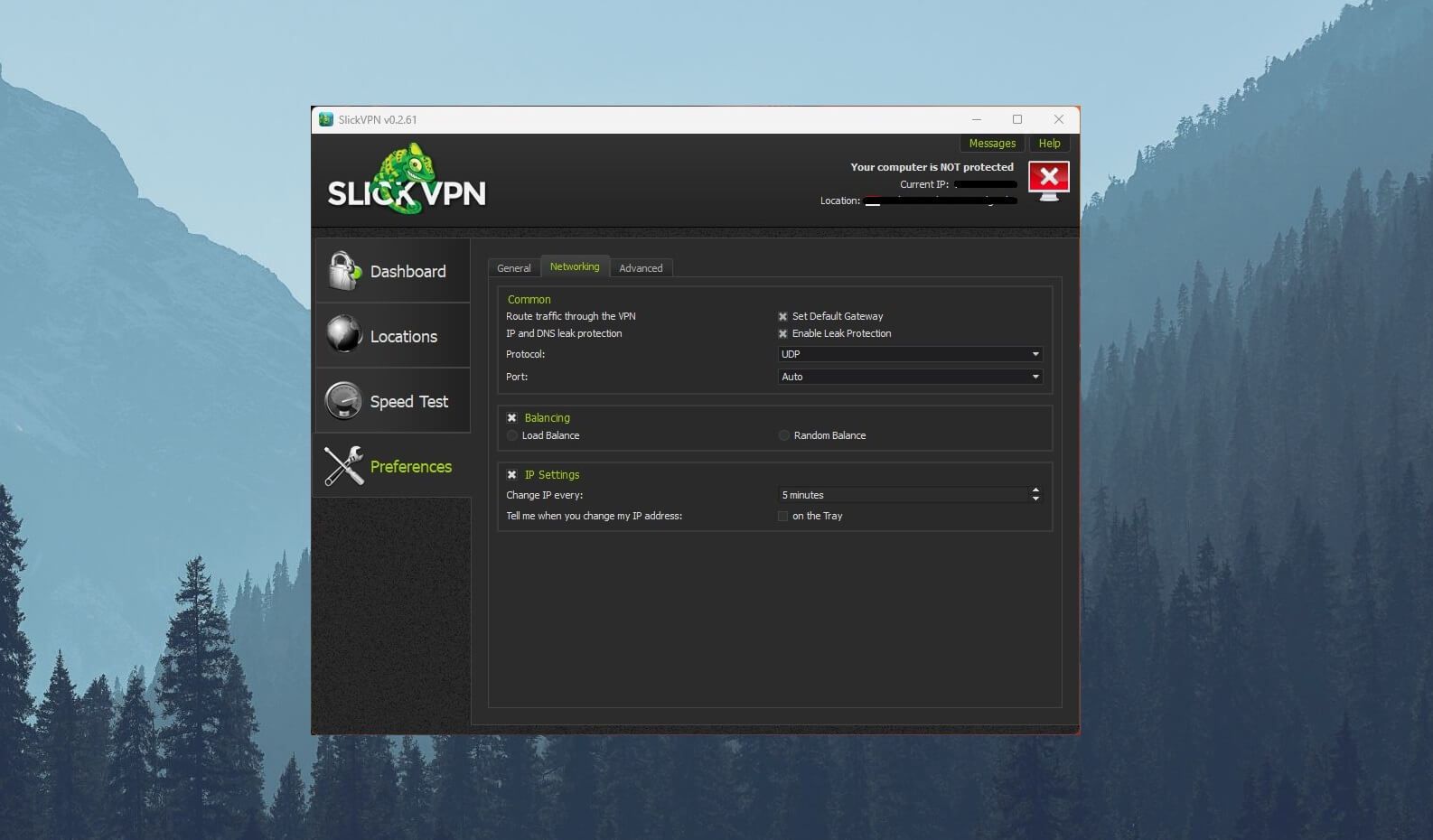 Slickvpn सेटिंग्स