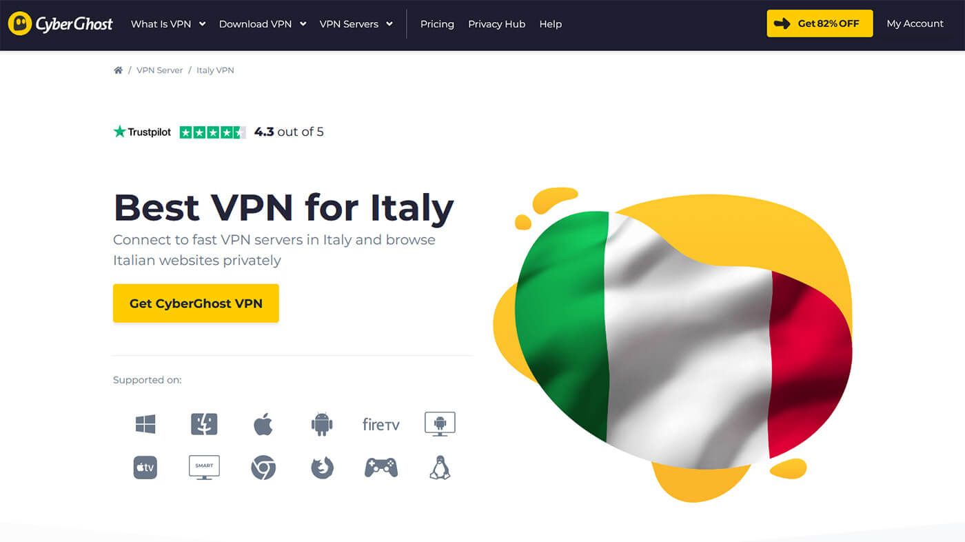 CyberGhost VPN Italy