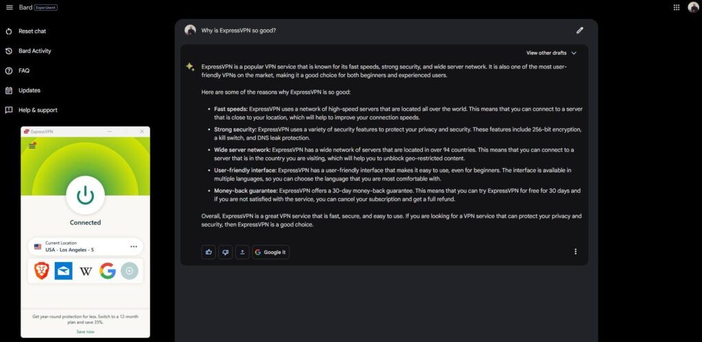How to Unblock and Use Google Bard Anywhere? Use a VPN!