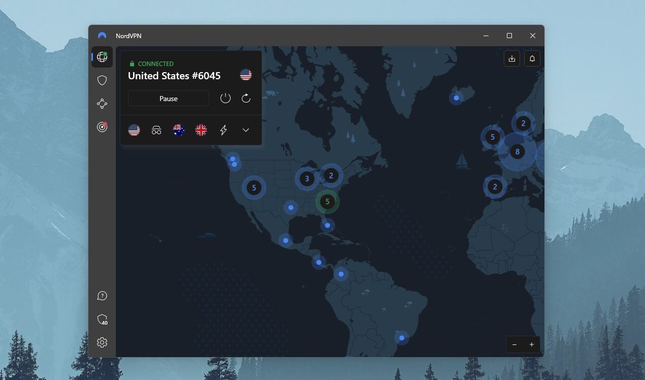 NordVPN Connected