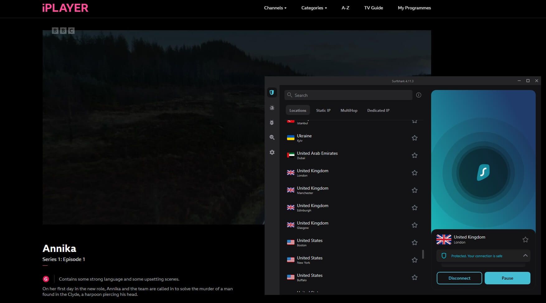 Surfshark BBC iPlayer