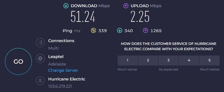 Astrill VPN Australia Speed