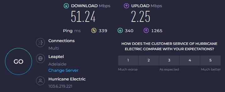 Astrill VPN Australia Velocidad