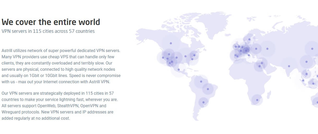 Astrill VPN Servers