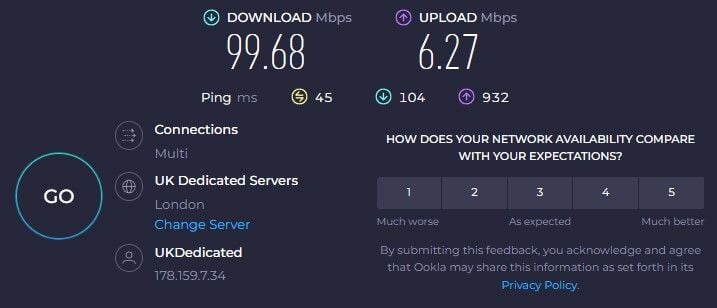 Astrill VPN UK Speed