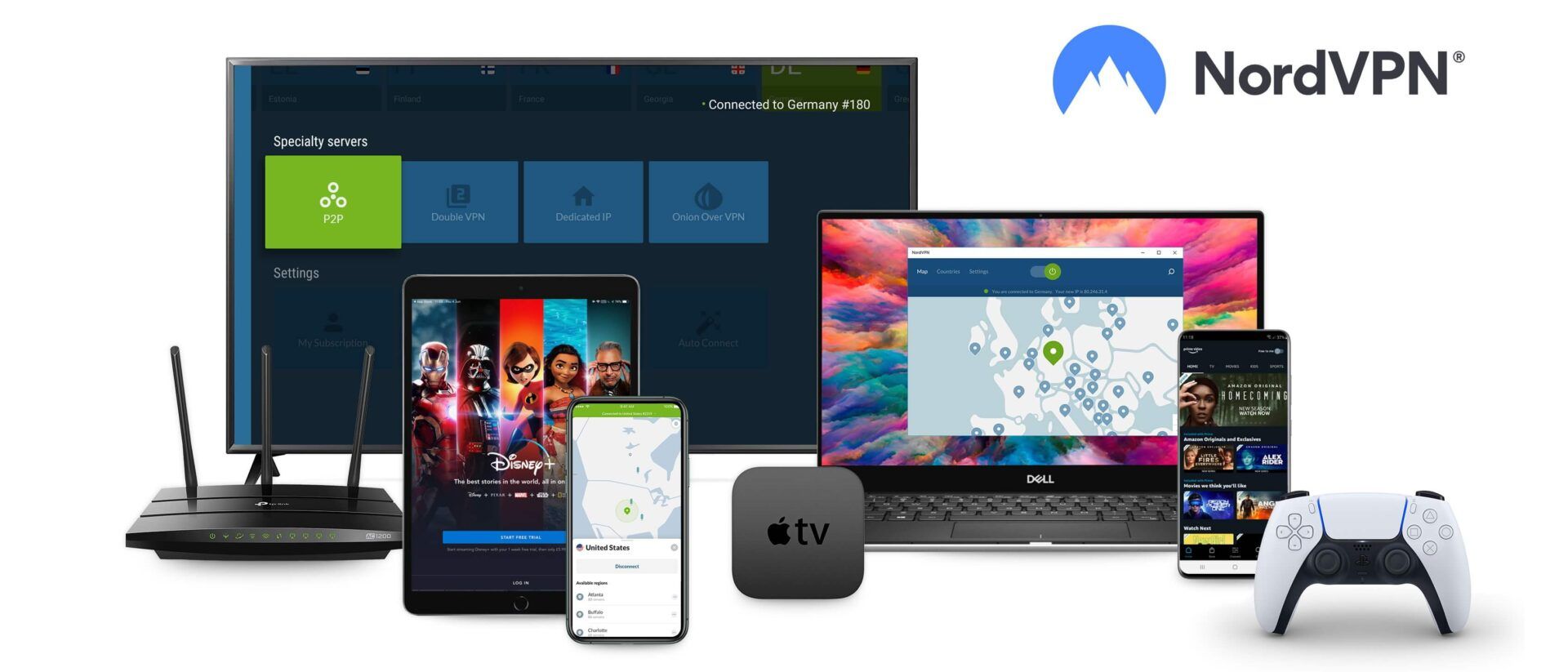 Imagen de dispositivos nordvpn