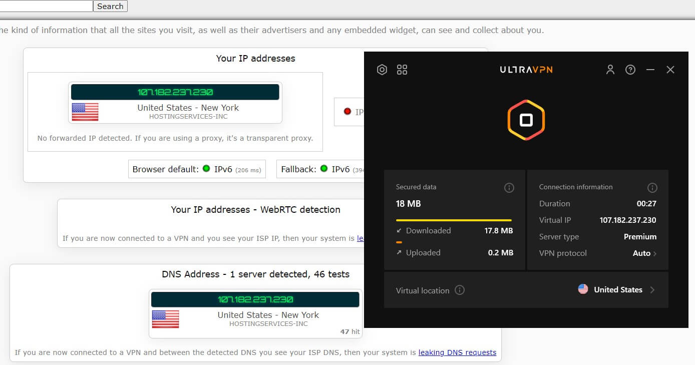 Διαρροή IP Ultravpn 1