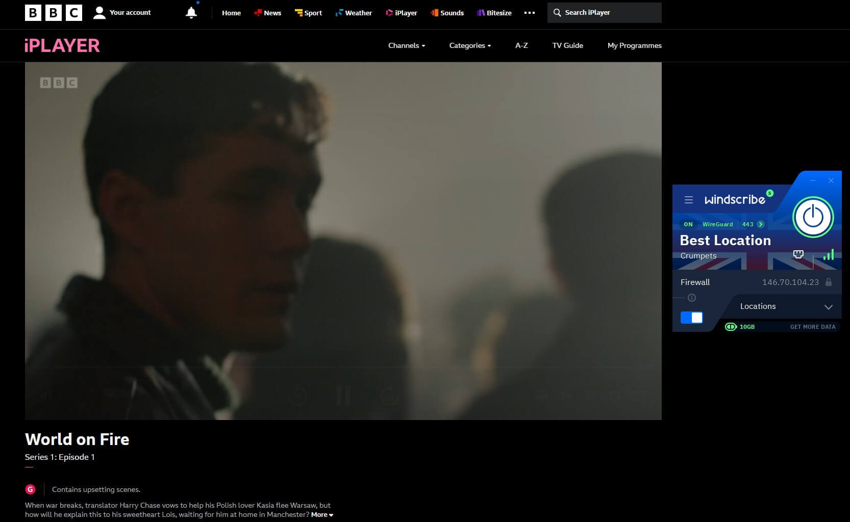 Windscribe BBC iPlayer