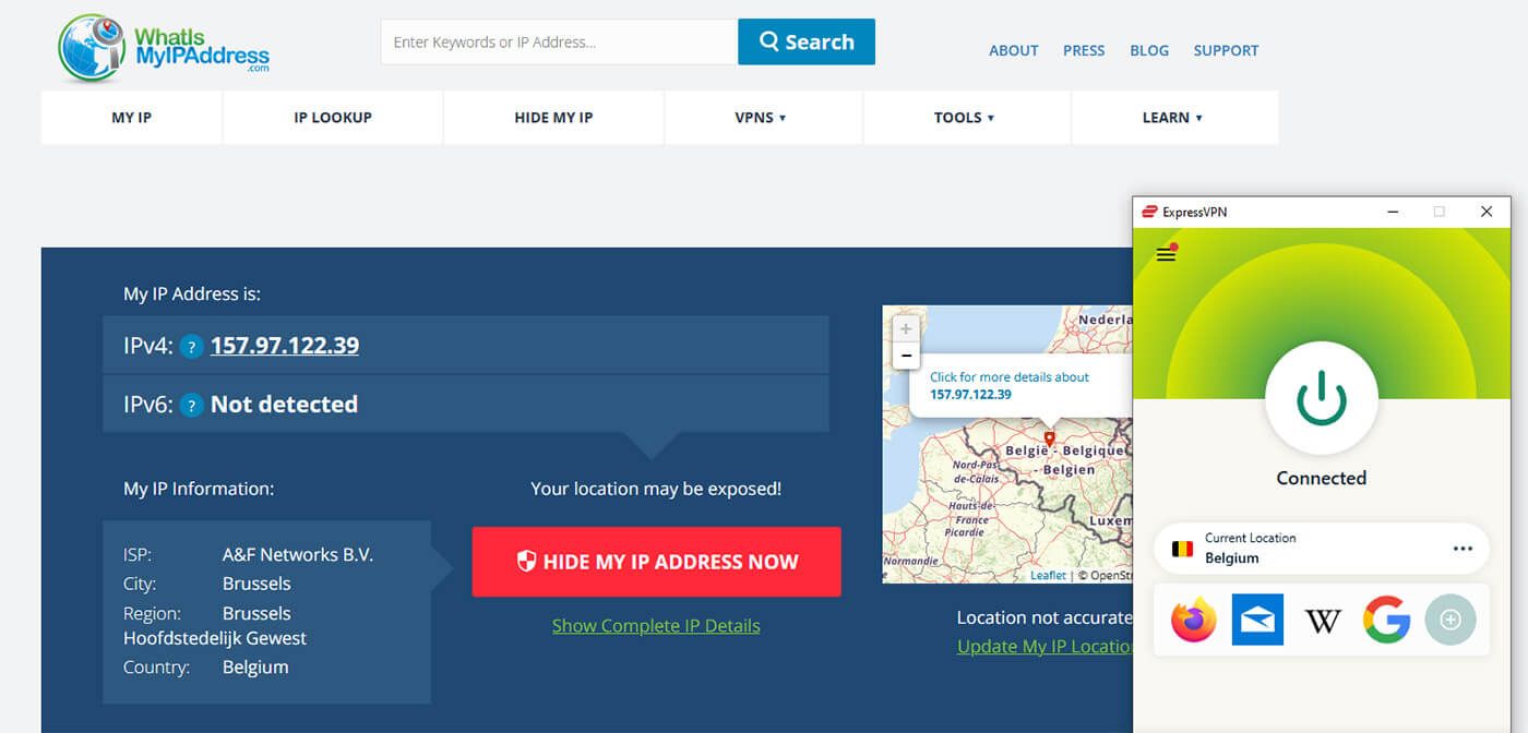 Belgian IP Address With ExpressVPN