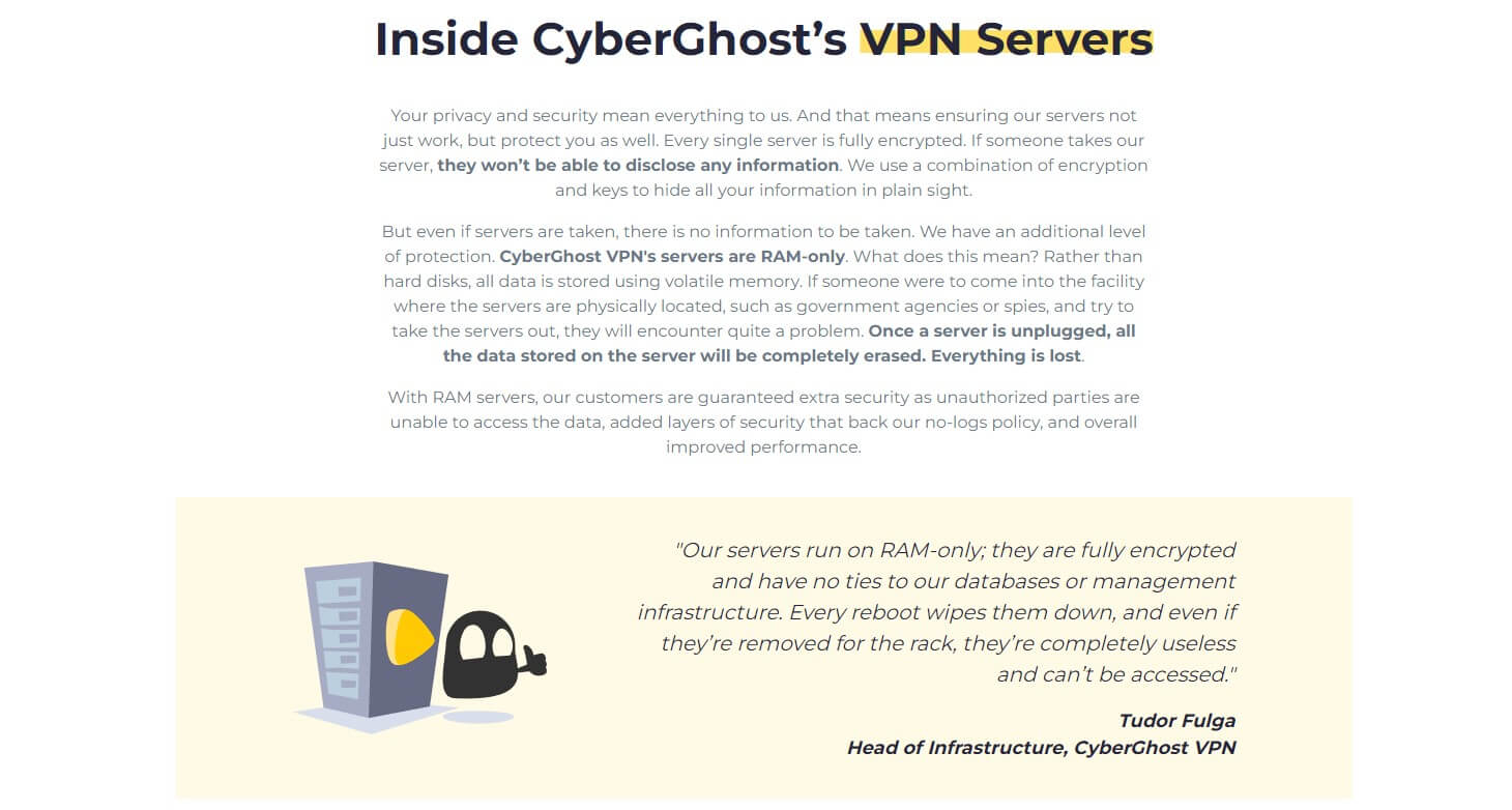 CyberGhost RAM Servers