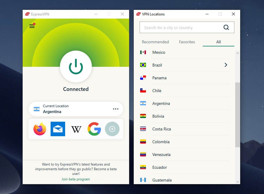 ExpressVPN Argentina IP