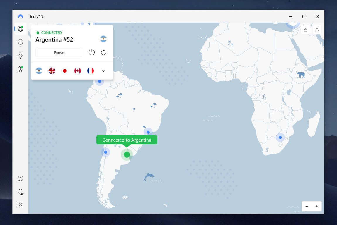 NordVPN Argentinian IP Address