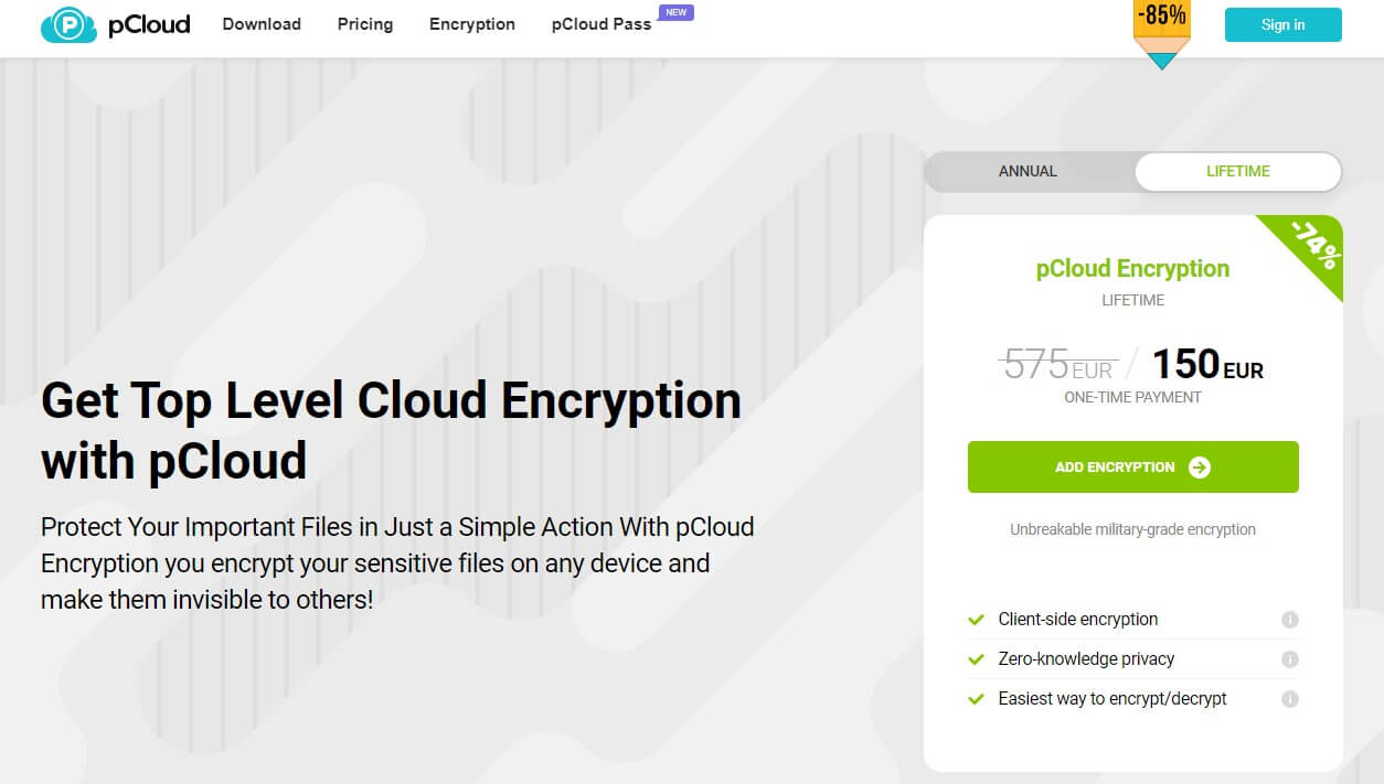 pCloud Encryption