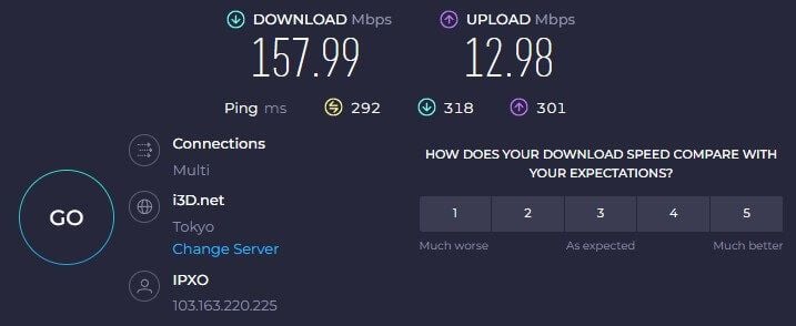 ExpressVPN Japan Speed New