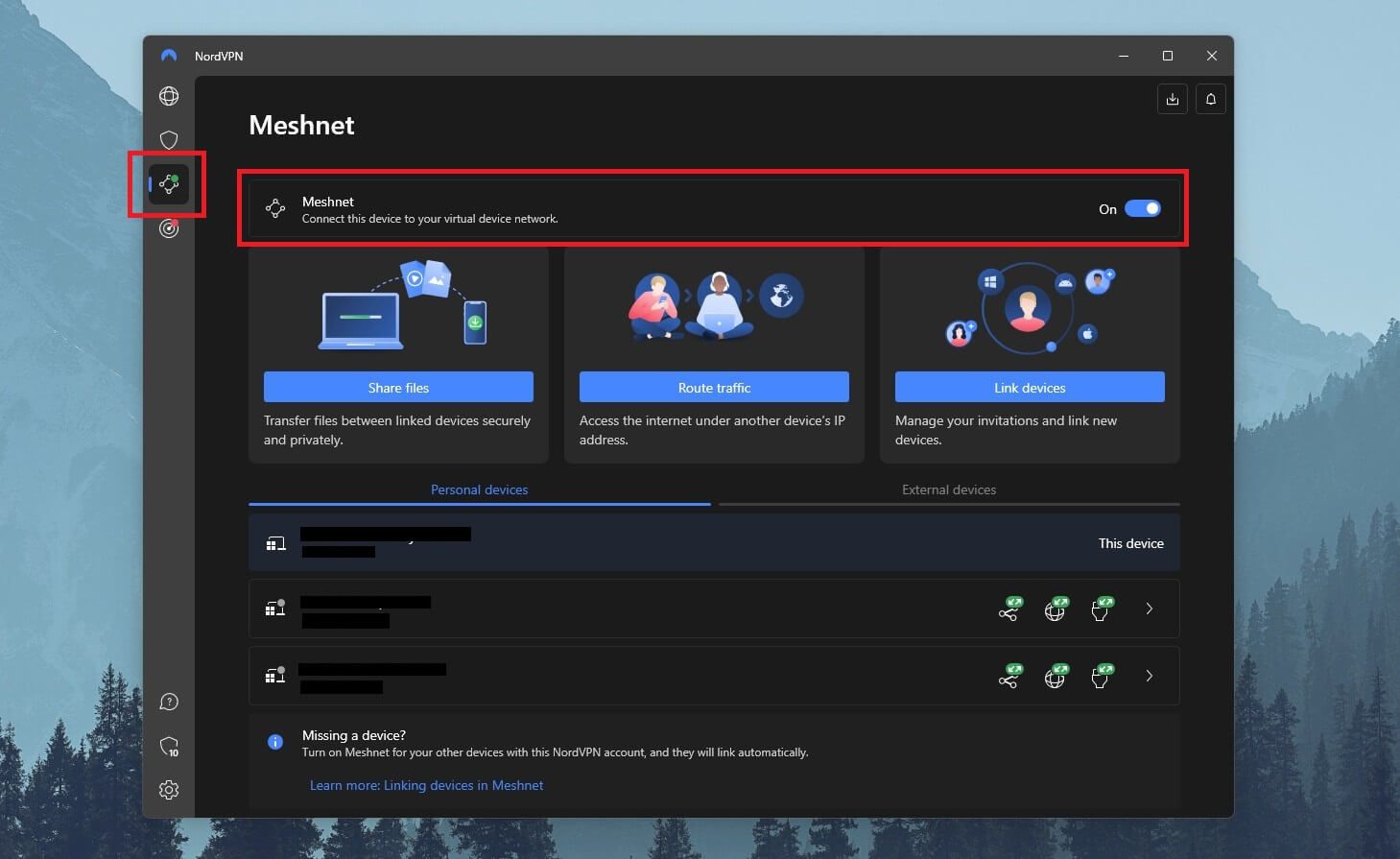 NordVPN Meshnet 1