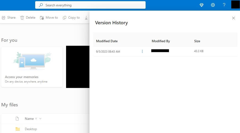 OneDrive File Versioning