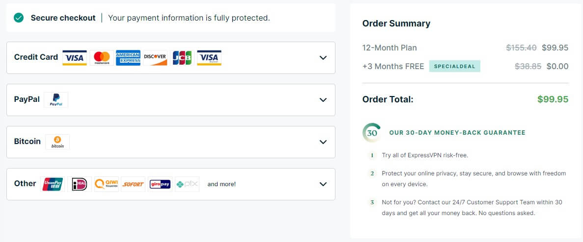 ExpressVPN Payment Methods Updated