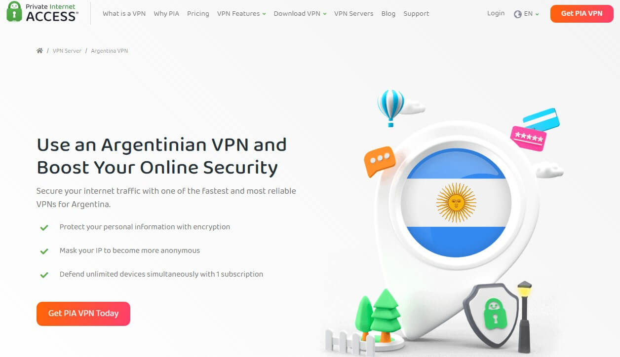 PIA VPN Argentina