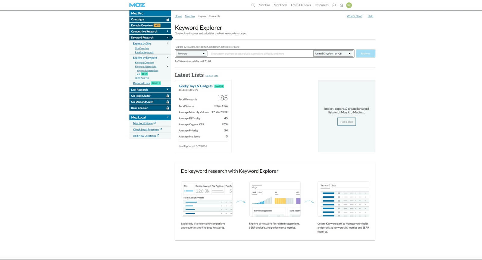 Moz Best Semrush Competitor