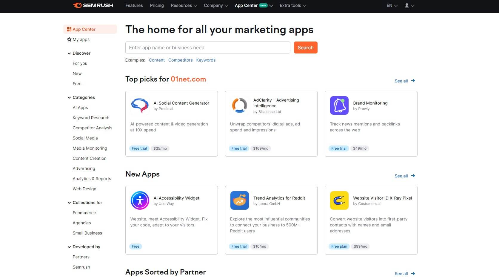 Semrush App Center