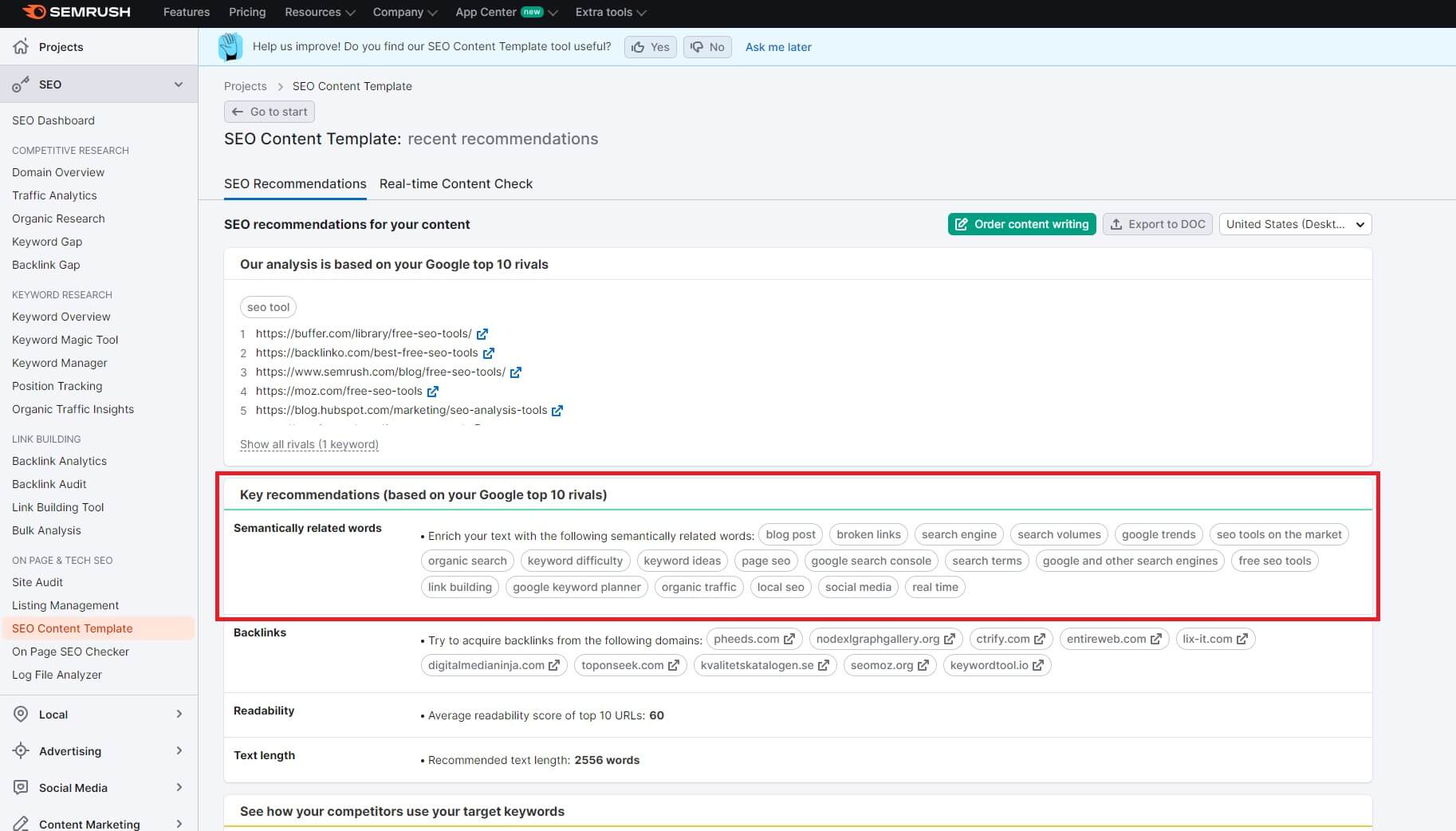 Semrush Lsi Keywords