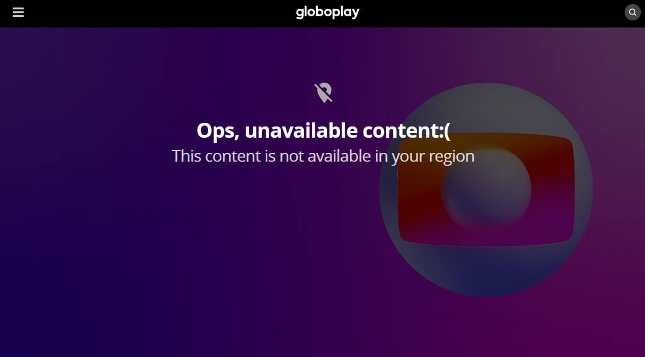 Globoplay Error Message