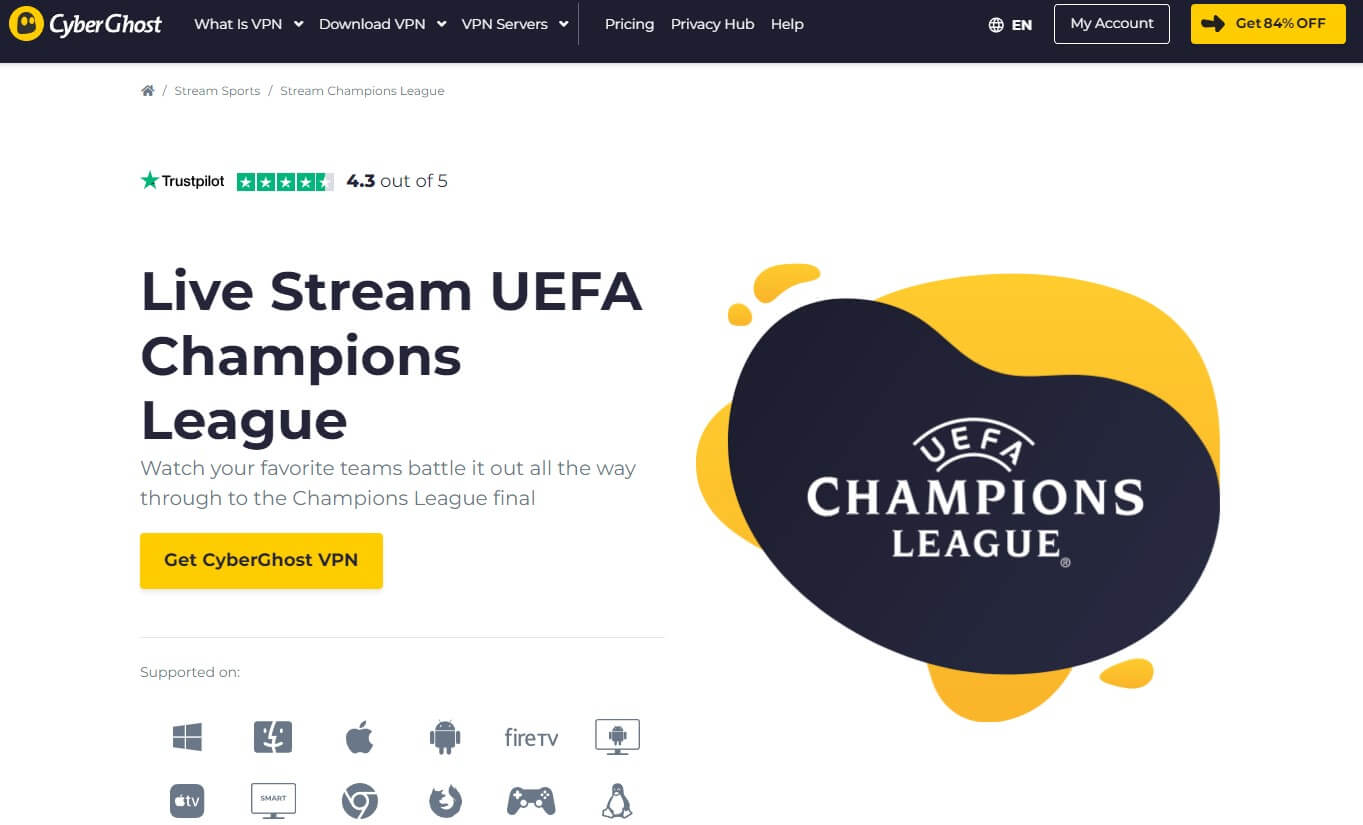 Cyberghost Uefa Champions League