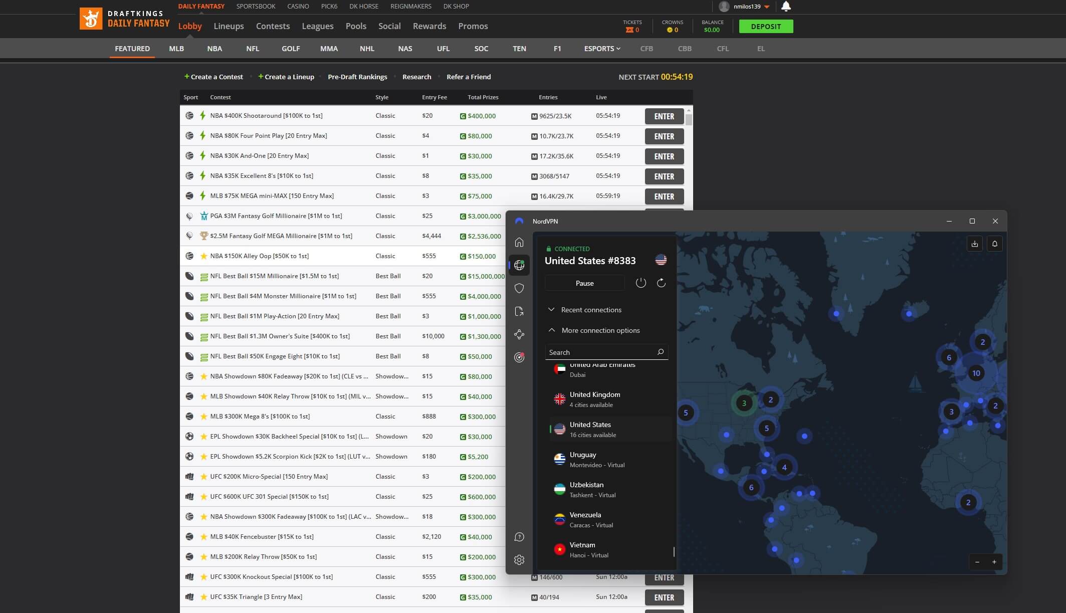 Nordvpn Draftkings