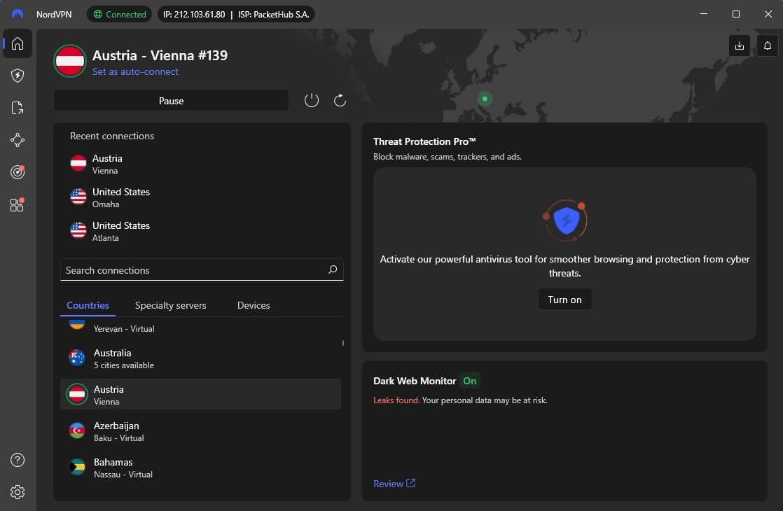 Nordvpn Austria Ip Connected