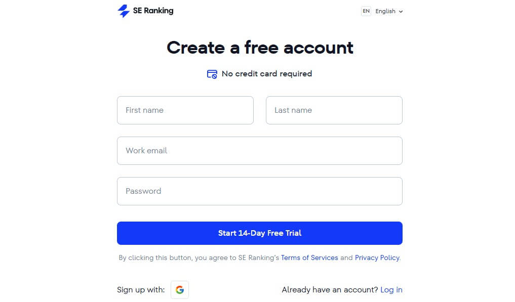 Se Ranking Free Trial Create Account