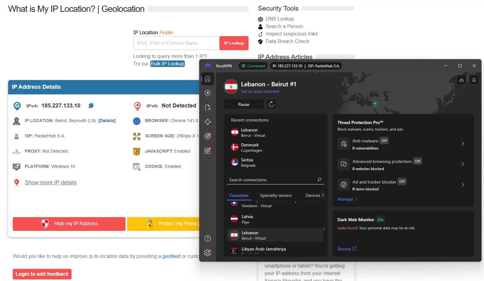 Nordvpn Lebanon Ip Location