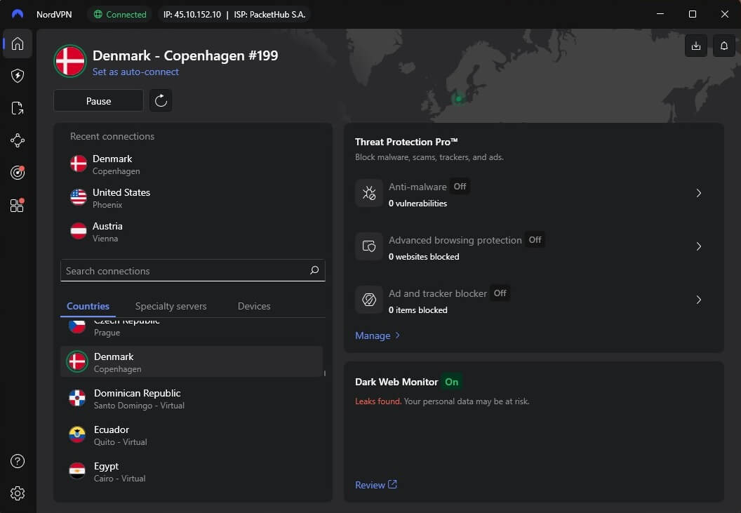Nordvpn Denmark Ip Connected