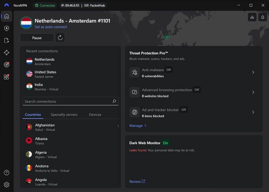 Nordvpn Netherlands Ip Connected