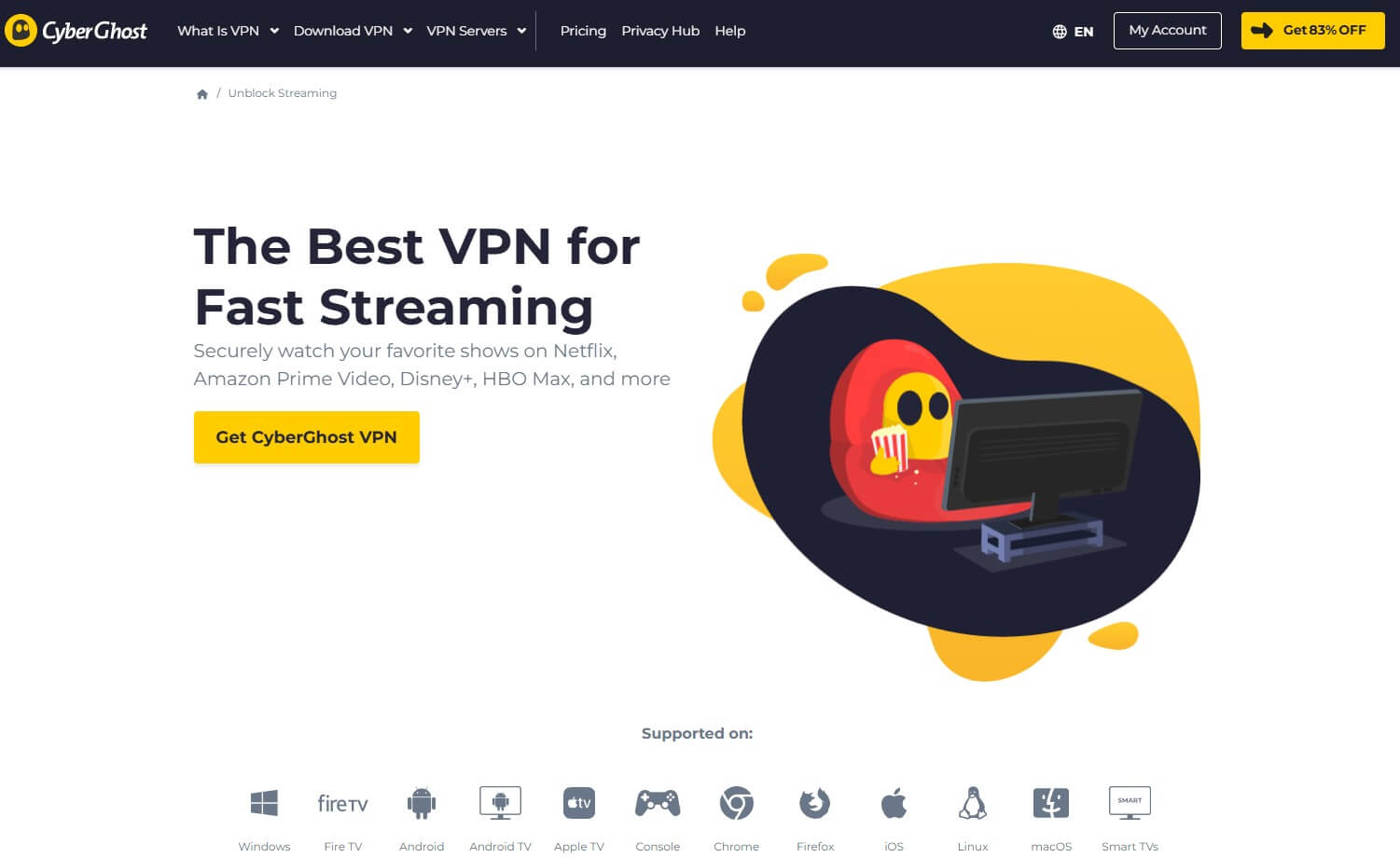 Cyberghost Streaming Services