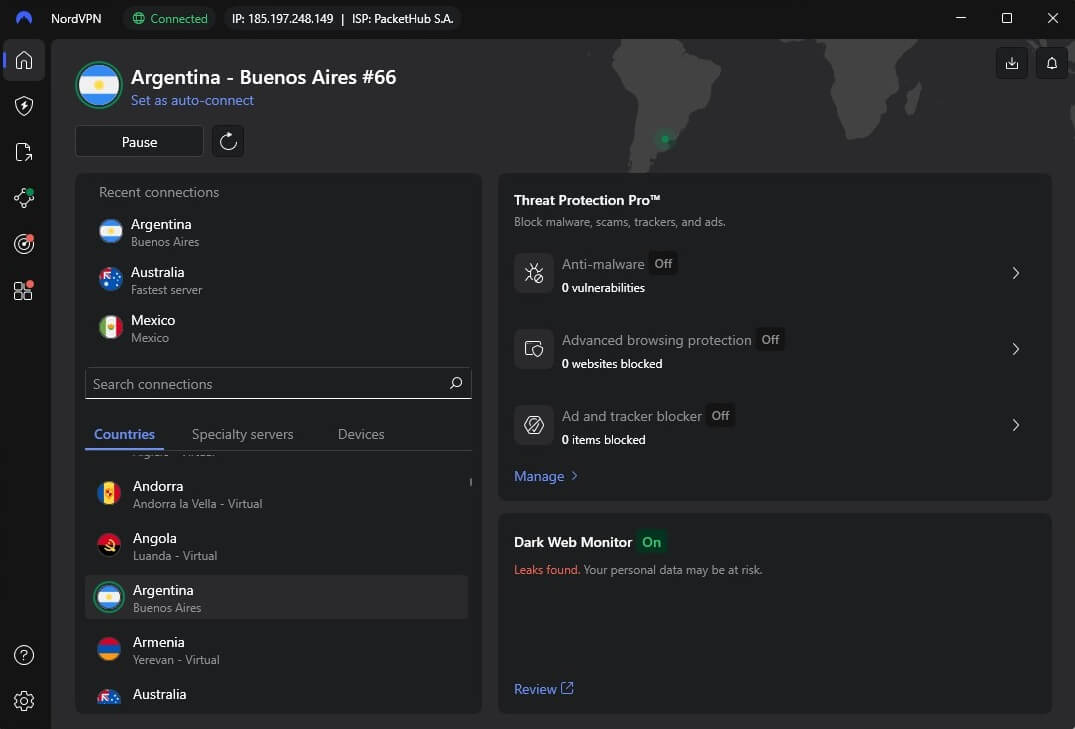 Nordvpn Argentina Ip Connected