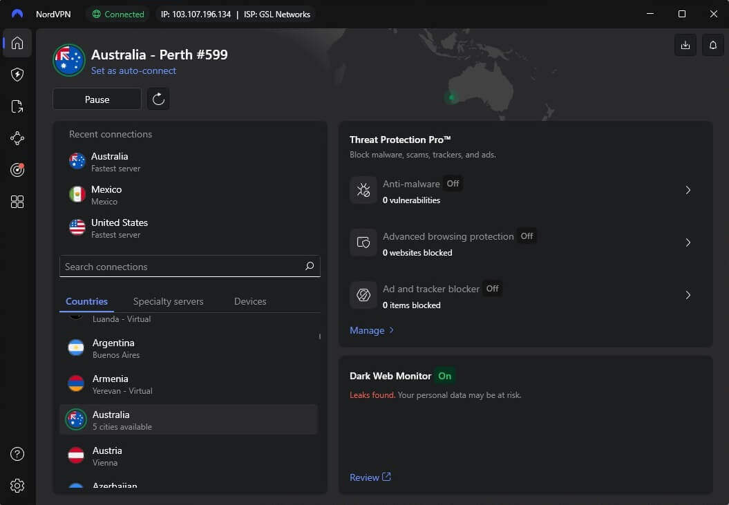 Nordvpn Australia Ip Connected