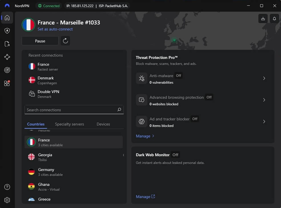 Nordvpn France Ip Connected
