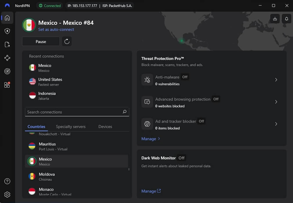 Nordvpn Mexico Ip Connected