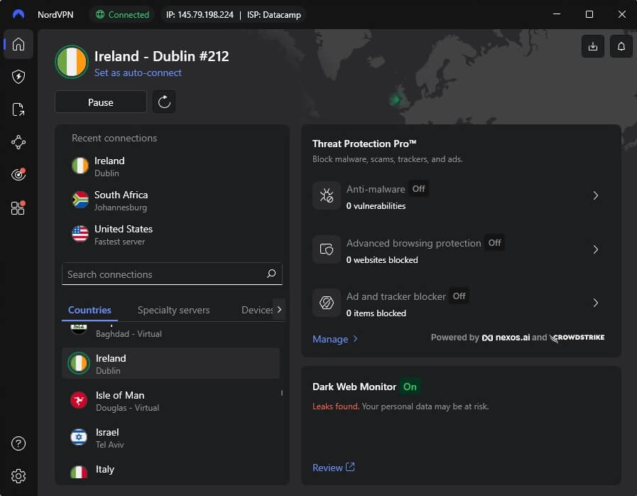 Nordvpn Ireland Ip Connected