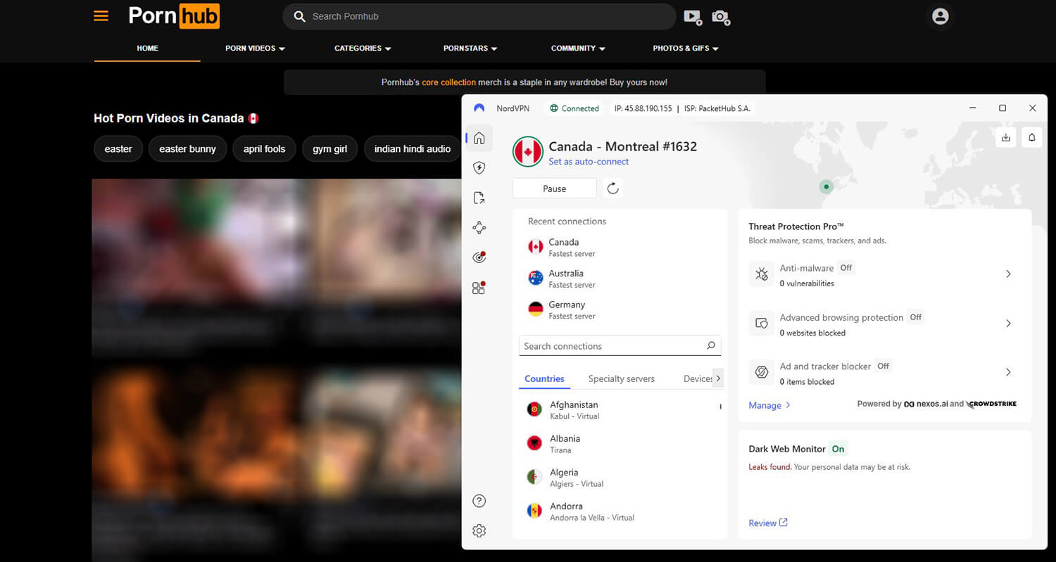 Nordvpn Watch Pornhub in Texas