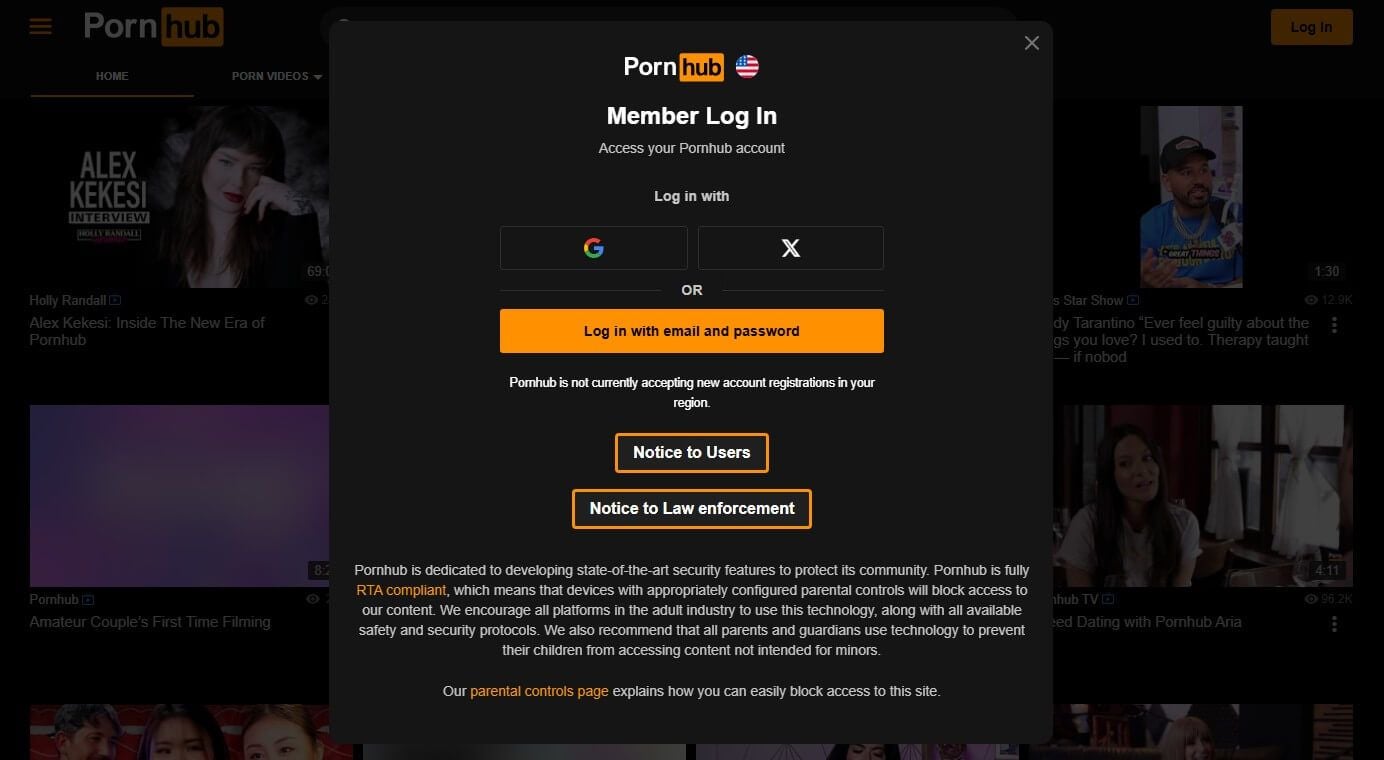 Pornhub Alabama No Access