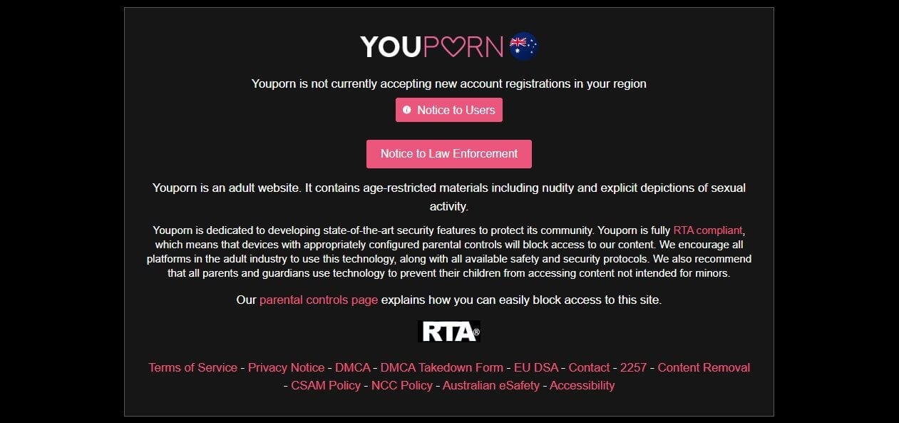 Youporn Australia Block