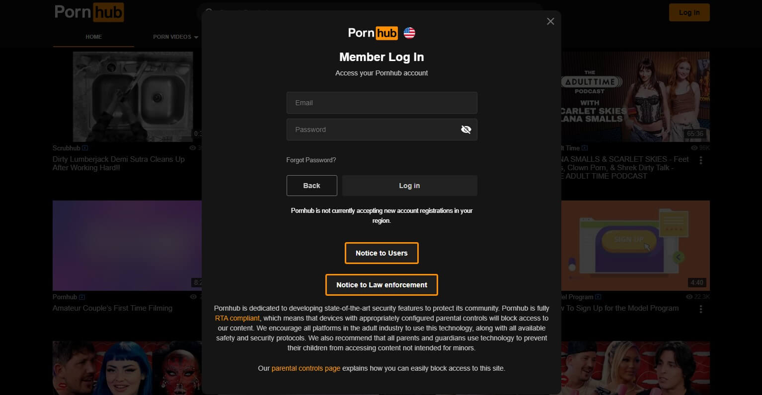 North Dakota Pornhub Login
