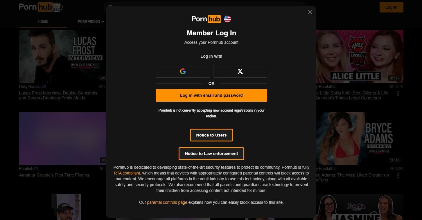Pornhub Virginia Block