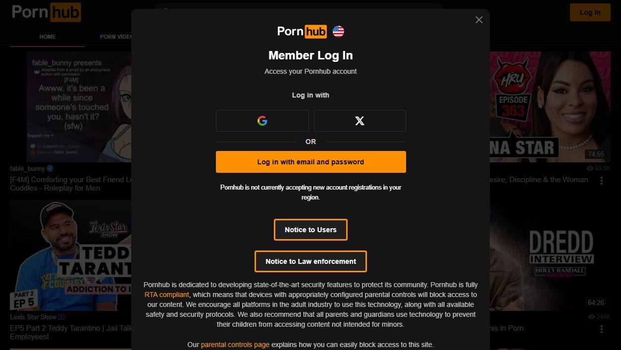 Pornhub Idaho Block