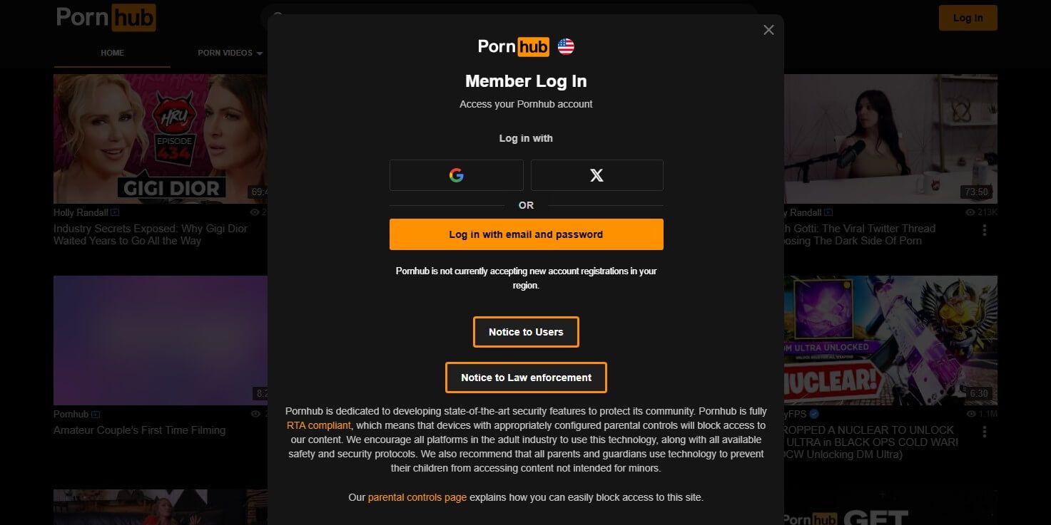 Pornhub Kansas Block